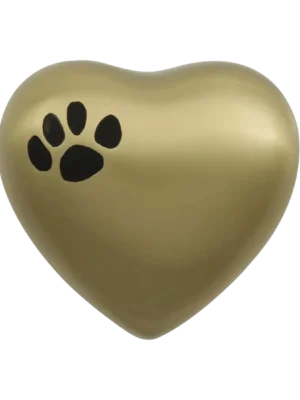 Classic Paws Bronze Heart Shaped Pet Urn