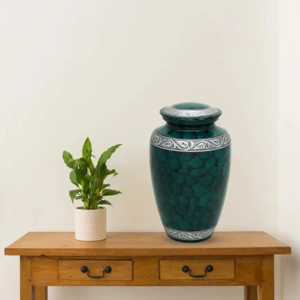 Emerald Tranquility – Green Cremation Urn