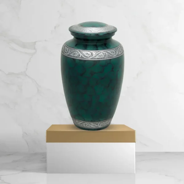 Emerald Tranquility – Green Cremation Urn