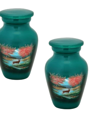 Pair of Keepsake Urns – Wildlife Refuge