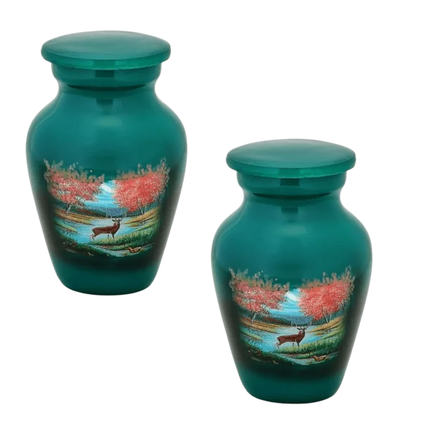 Pair of Keepsake Urns – Wildlife Refuge